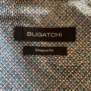 Medium sized, high end, bugatchi dress shirt.
